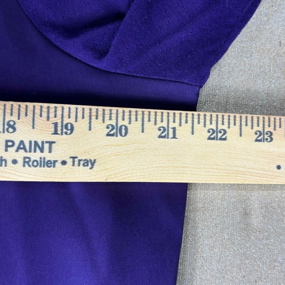 Lauren Ralph Lauren Womens‎ Purple Mixed Media Long Sleeve Blouse Top Large L - Picture 7 of 9